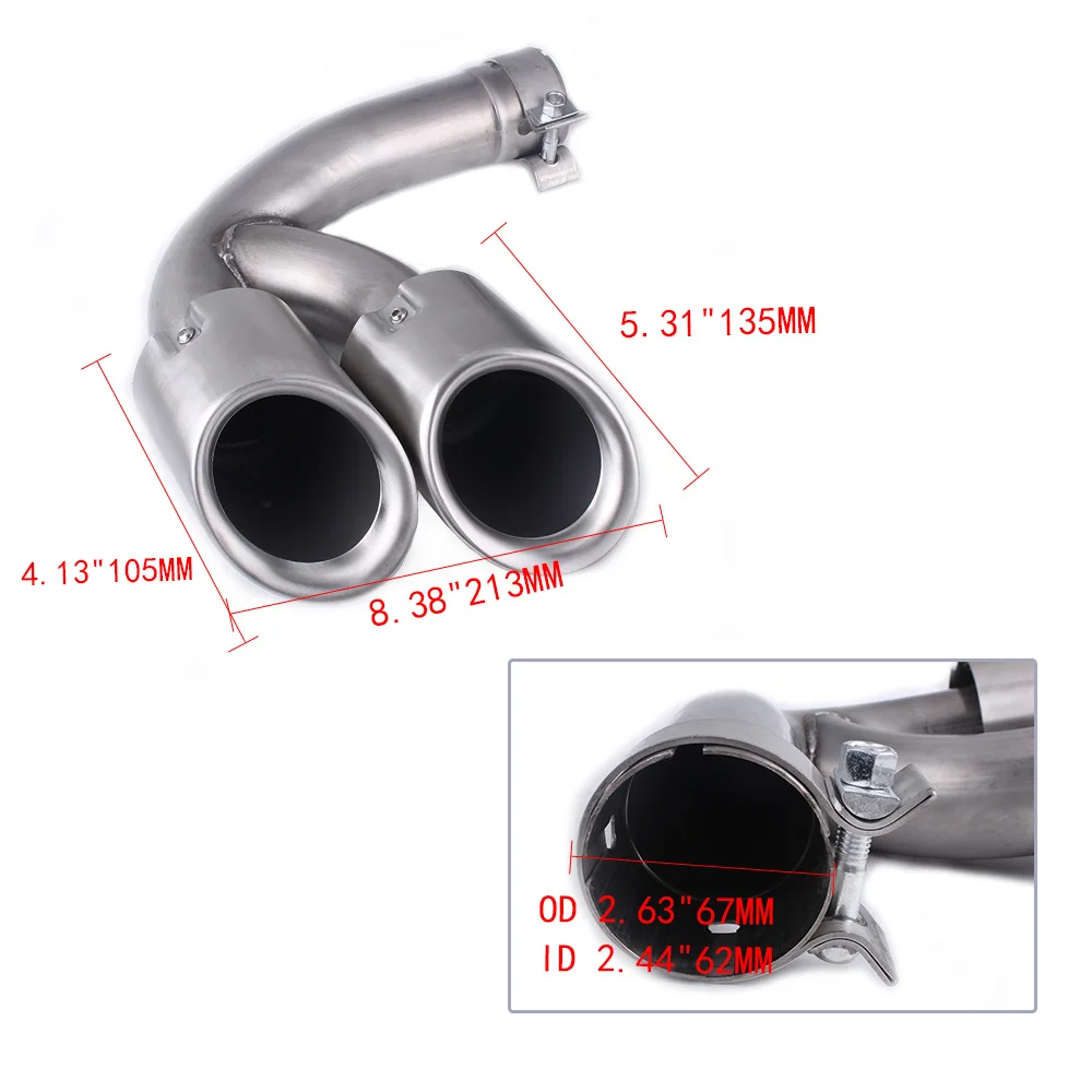 Dual Stainless Steel Brush Exhaust Tail Pipe Tip Direct Muffler Exhaust Pipe Fit for Porsche Cayenne 2018
Dual Stainless Steel Brush Exhaust Tail Pipe Tip Direct Muffler Exhaust Pipe Fit for Porsche Cayenne 2018