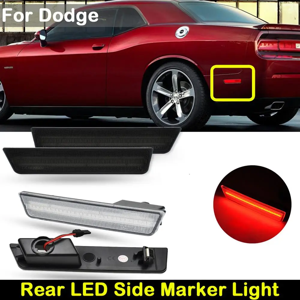 For Dodge Challenger 2008-2014 Dodge Charger 2011-2014 clear or smoked lens car rear red turn signal light LED side marker lamp
For Dodge Challenger 2008-2014 Dodge Charger 2011-2014 clear or smoked lens car rear red turn signal light LED side marker lamp