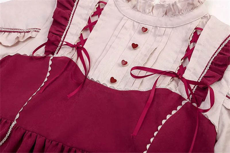 Women Fake Two Piece Dress Japan COS Shirt Dress Long Sleeve Vintage Lolita Dress Sets Retro A Line OP Dress Suits Matching Sets
Women Fake Two Piece Dress Japan COS Shirt Dress Long Sleeve Vintage Lolita Dress Sets Retro A Line OP Dress Suits Matching Sets