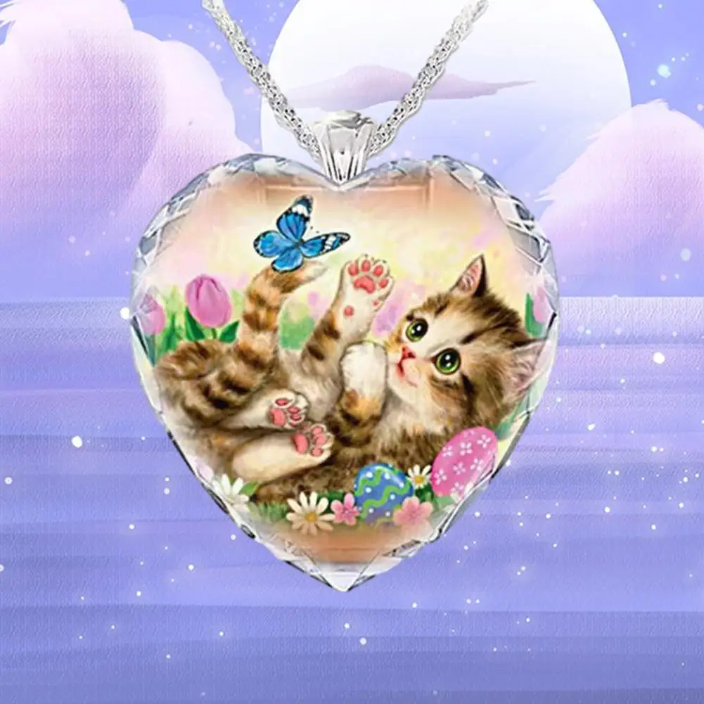 Women Summer NewDazzling Heart Shape Crystal Fawn Cat Party Gift Necklace Pendant Jewelry Drop S8D2
Women Summer NewDazzling Heart Shape Crystal Fawn Cat Party Gift Necklace Pendant Jewelry Drop S8D2