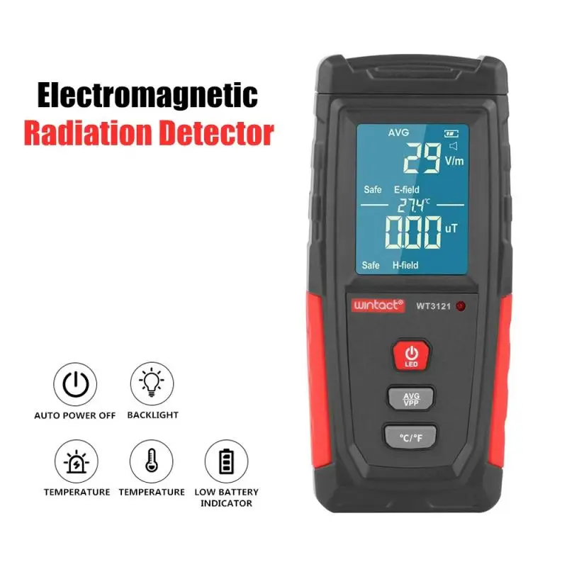 

RZ Electromagnetic Field Radiation Detector Tester Emf Meter Rechargeable Handheld Portable Counter Emission Dosimeter