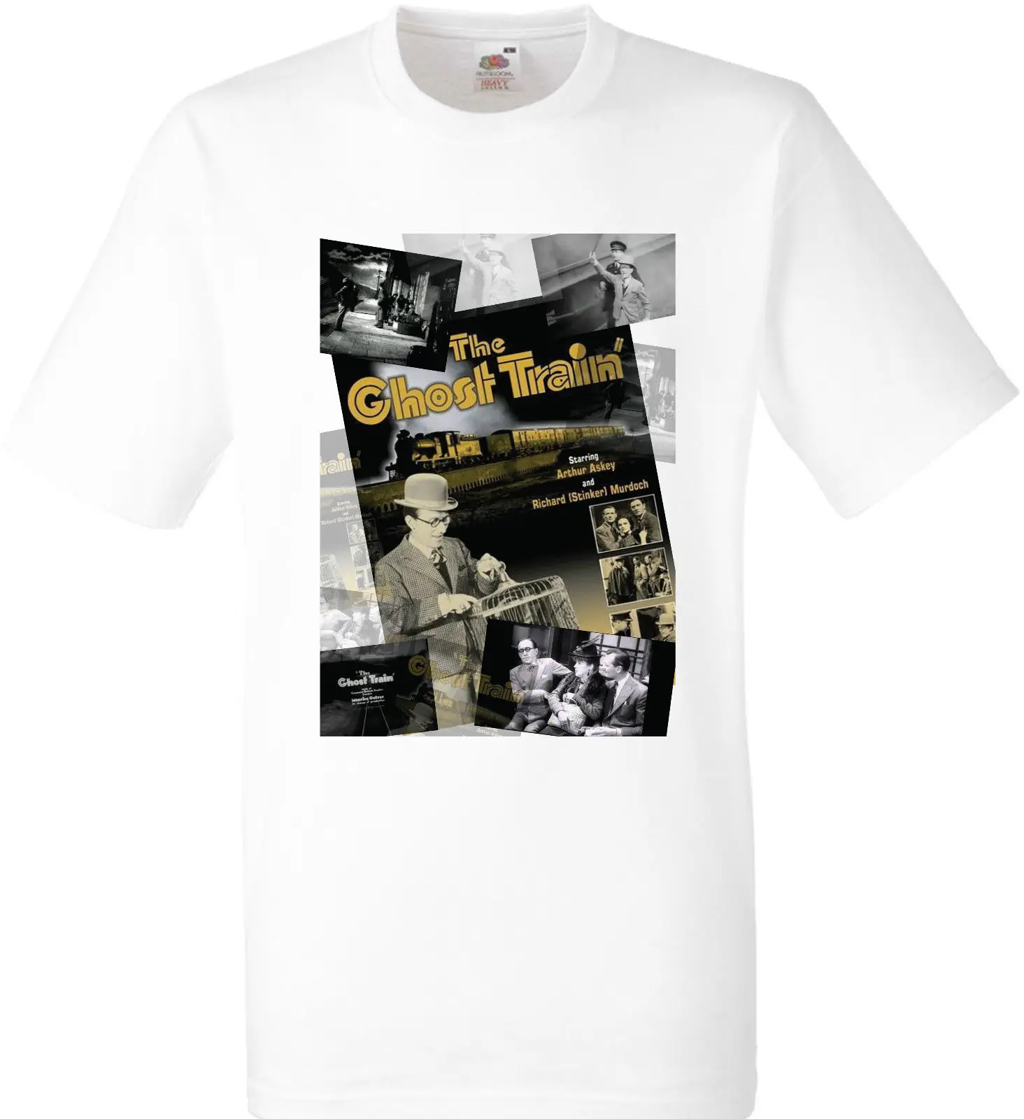 GHOST TRAIN ARTHUR ASKEY CLASSIC MOVIE T SHIRT Men Cotton T-Shirt Printed T Shirt Top Tee Fashion New Arrival Simple