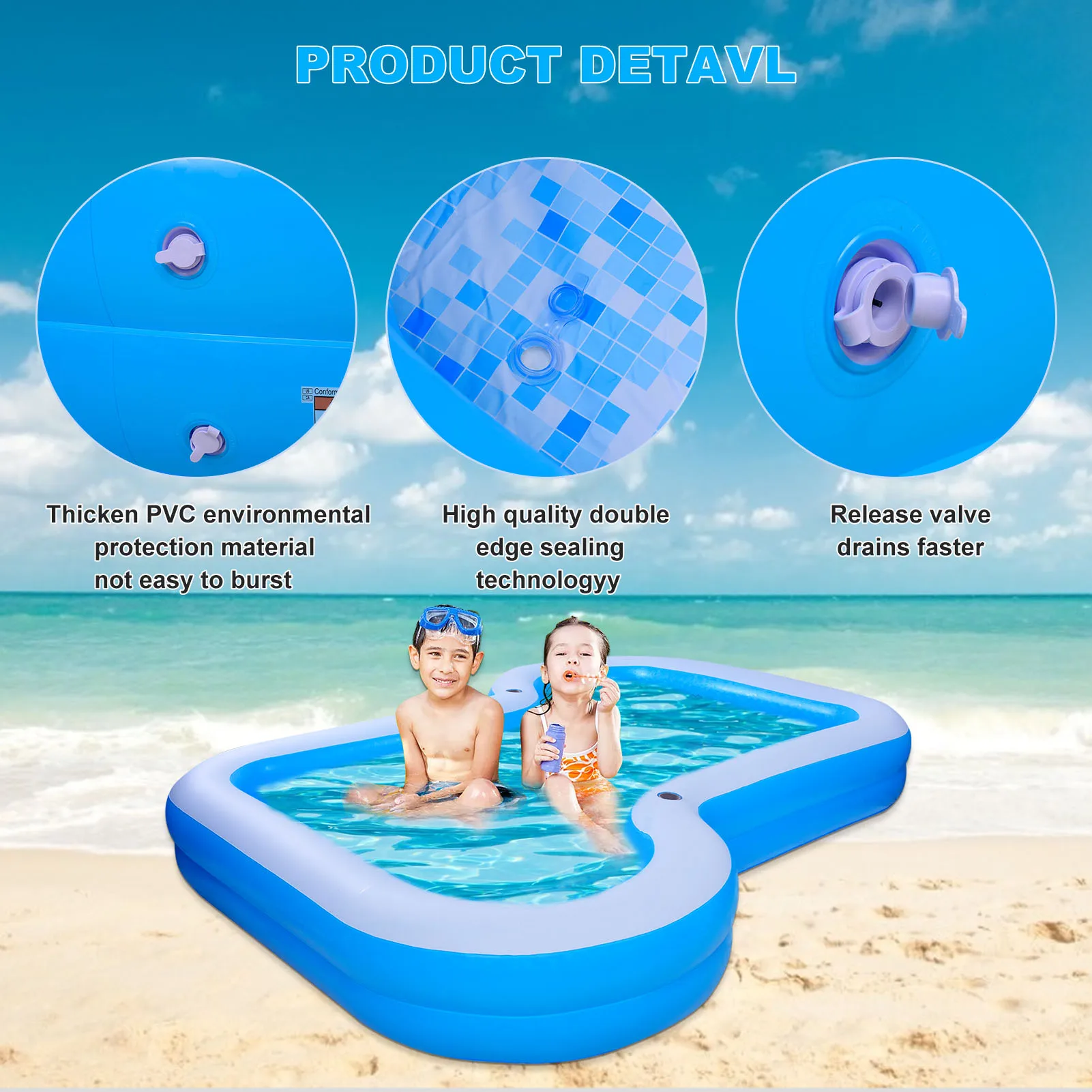 Family Inflation Pool Baby Ocean Ball Sand Lounge Pool Kiddie Water Fun Pool Wading Toy 
Family Inflation Pool Baby Ocean Ball Sand Lounge Pool Kiddie Water Fun Pool Wading Toy