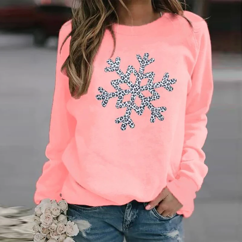 Christmas Snowflake Print Women Sweatshirts Autumn Winter Long Sleeve O Neck Pullover Tops Casual Loose Female Hoodie Sweatshirt
Christmas Snowflake Print Women Sweatshirts Autumn Winter Long Sleeve O Neck Pullover Tops Casual Loose Female Hoodie Sweatshirt