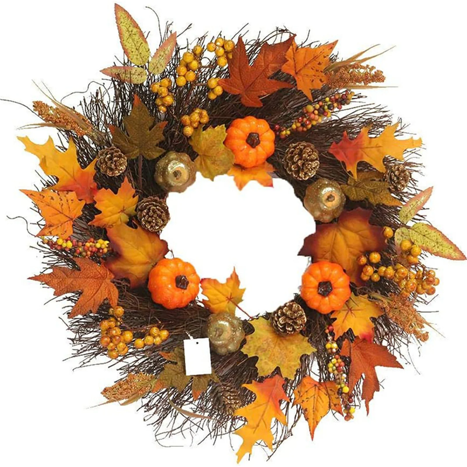 Artificial Pumpkin Berries Wreath Rustic Rattan Garland Creative Front Door Decoration for Home Garden Farmhouse C1
Artificial Pumpkin Berries Wreath Rustic Rattan Garland Creative Front Door Decoration for Home Garden Farmhouse C1