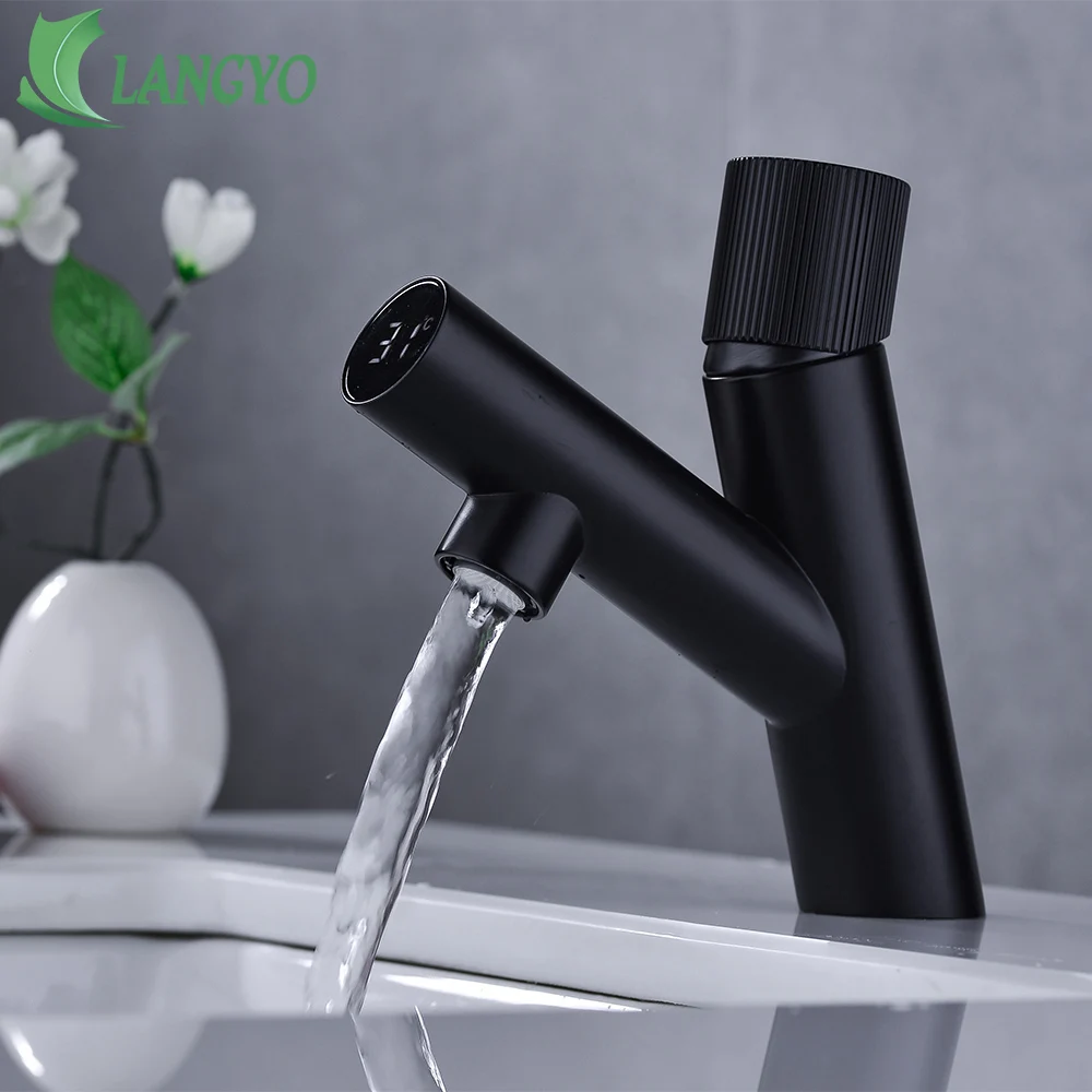 Black Bathroom LED Digital Basin Faucet Tap Water Power Basin Mixer Taps Brass Temperate Display Mixers Sink Faucets
Black Bathroom LED Digital Basin Faucet Tap Water Power Basin Mixer Taps Brass Temperate Display Mixers Sink Faucets