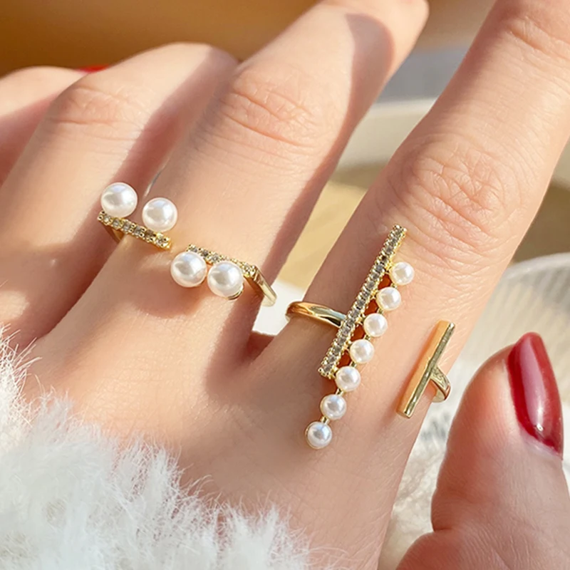 Innovative Design 14k Real Gold Pearl Rings for Women Temperament Jewelry Adjustable Open Brilliant AAA Zirconia Party Fine Gift
Innovative Design 14k Real Gold Pearl Rings for Women Temperament Jewelry Adjustable Open Brilliant AAA Zirconia Party Fine Gift