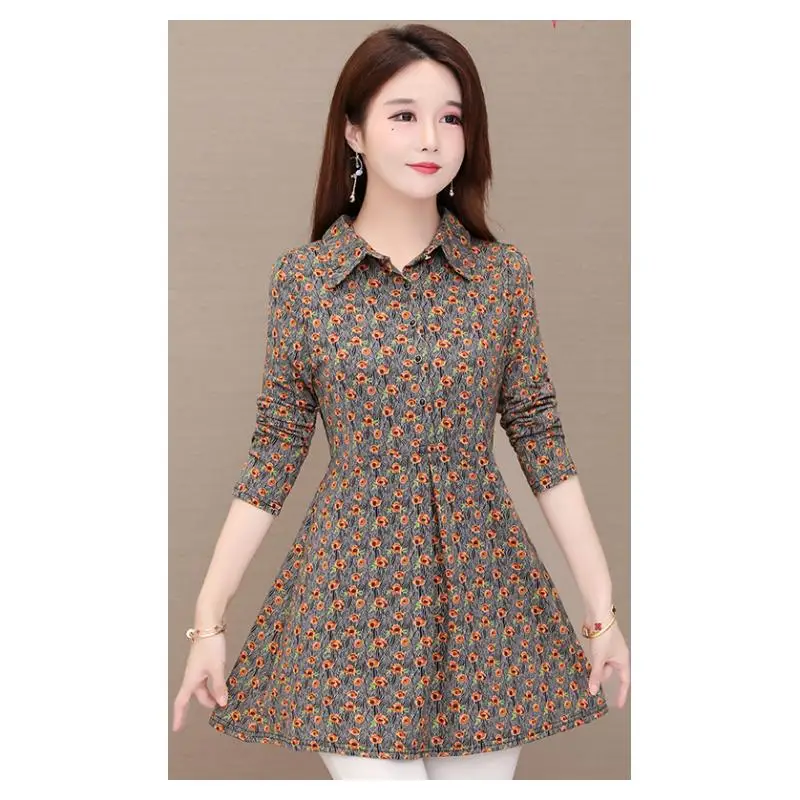 Autumn Tops Female Turn Down Long Sleeve Shirts Casual Red Blusas Mujer Women New Fashion Loose Blouse Floral Printed Shirt
Autumn Tops Female Turn Down Long Sleeve Shirts Casual Red Blusas Mujer Women New Fashion Loose Blouse Floral Printed Shirt