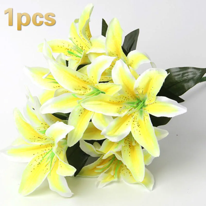 1pc Real Touch 10 Heads Artificial flower Lily Flower for Wedding Decoration Home Table Accessory Party Decoration
1pc Real Touch 10 Heads Artificial flower Lily Flower for Wedding Decoration Home Table Accessory Party Decoration