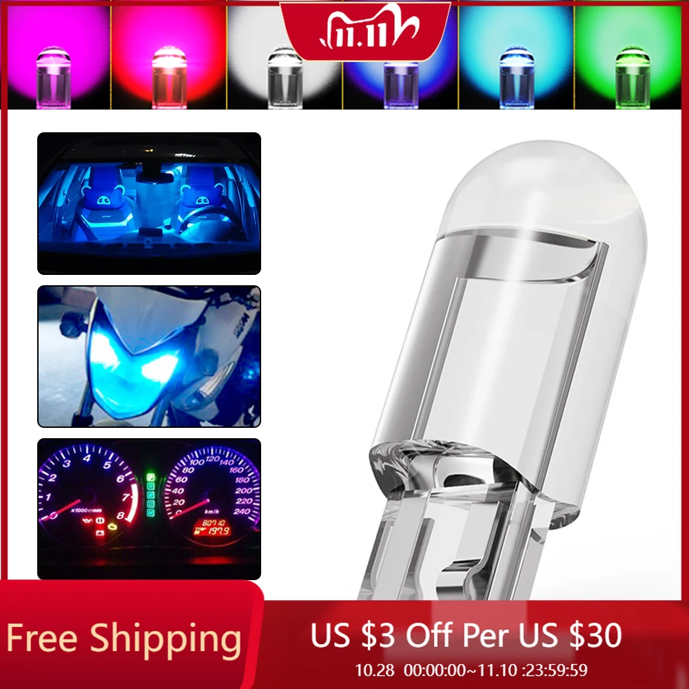 10Pcs W5W 194 T10 Glas Housing Cob LED Car bulb 3000K 6000K White Green Blue Red Wedge License Plate Lamp Dome Light White Diedo
10Pcs W5W 194 T10 Glas Housing Cob LED Car bulb 3000K 6000K White Green Blue Red Wedge License Plate Lamp Dome Light White Diedo