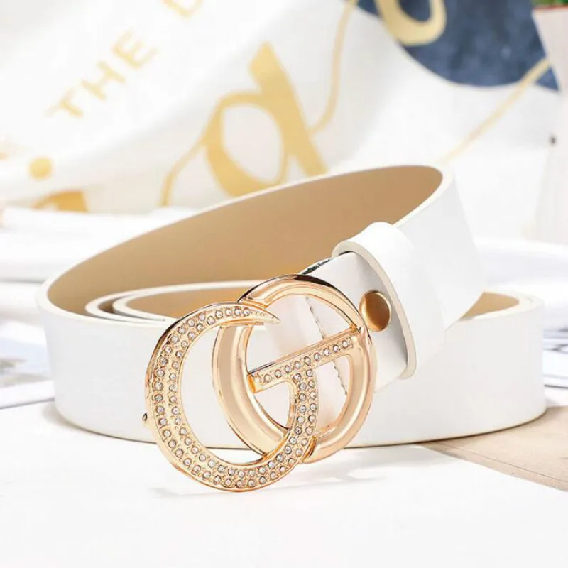 Designer belts for women high quality genuine leather belt luxury brand waist jeans gold GG buckle cummerbunds Diamond inlay
Designer belts for women high quality genuine leather belt luxury brand waist jeans gold GG buckle cummerbunds Diamond inlay