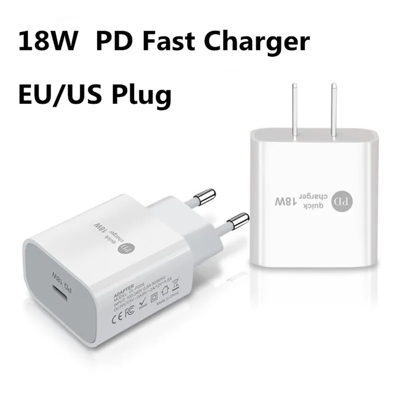 Зарядное устройство PD 50 шт. 18 Вт для iphone 11pro max Pro, дорожный адаптер питания USB Type-C для ЕС, США 
Зарядное устройство PD 50 шт. 18 Вт для iphone 11pro max Pro, дорожный адаптер питания USB Type-C для ЕС, США