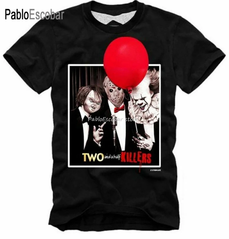 Мужская футболка e1unionate с двумя с половиной убийц Pennywise Jason Чаки It 2, новая трендовая футболка 4672
Мужская футболка e1unionate с двумя с половиной убийц Pennywise Jason Чаки It 2, новая трендовая футболка 4672