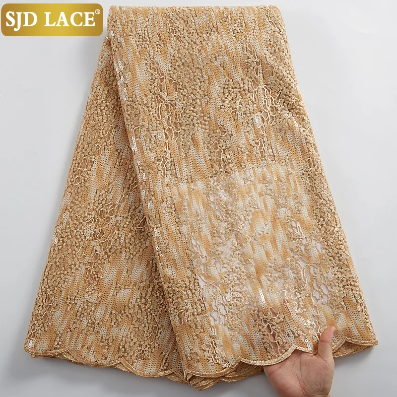 SJD LACE Fashion Sequins French Tulle Lace Fabric High Quality African Mesh Lace Fabric 5Yards Bridal Materials For WeddingA2436
SJD LACE Fashion Sequins French Tulle Lace Fabric High Quality African Mesh Lace Fabric 5Yards Bridal Materials For WeddingA2436