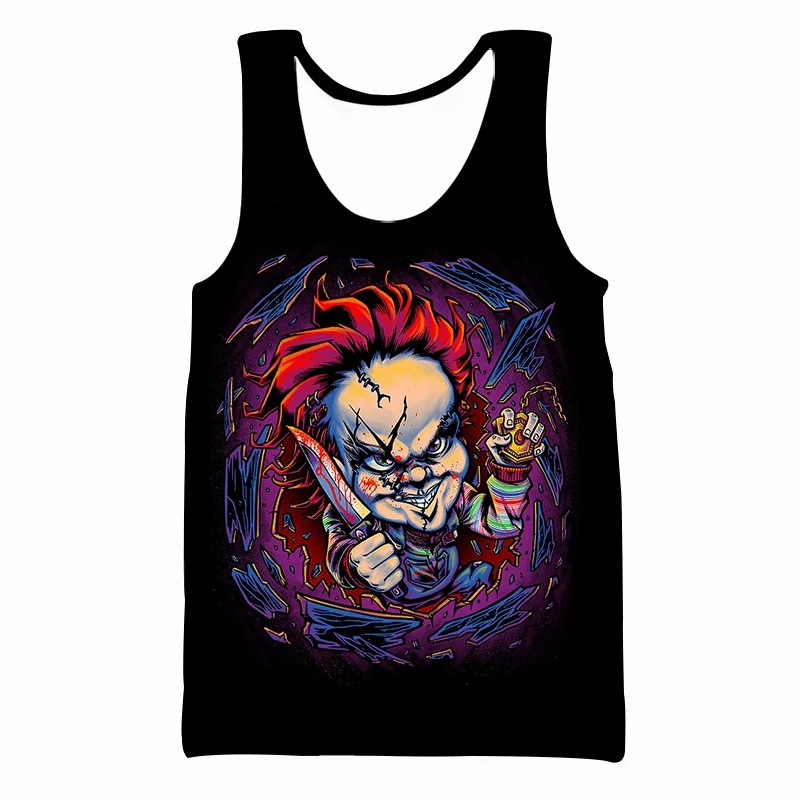 Jumeast Men Women 3D Vest Oversized Female Streetwear Child's Play Chucky Short Sleeve Sport Pullover Summer Tank Tops Tees
Jumeast Men Women 3D Vest Oversized Female Streetwear Child's Play Chucky Short Sleeve Sport Pullover Summer Tank Tops Tees