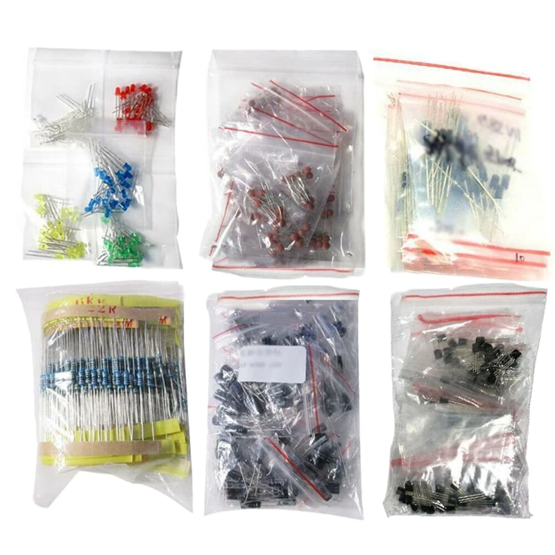 RISE 1390Pcs электронные компоненты светодиодный Диод транзисторный конденсатор