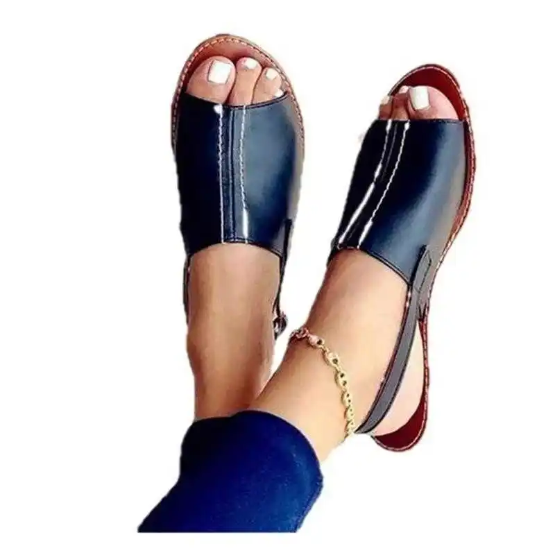 Women's Solid Color PU Open Toe Belt Buckle Round Toe Flat Heel Non-slip Fashion Casual Elegant All-match Sandals 1KB041
Women's Solid Color PU Open Toe Belt Buckle Round Toe Flat Heel Non-slip Fashion Casual Elegant All-match Sandals 1KB041