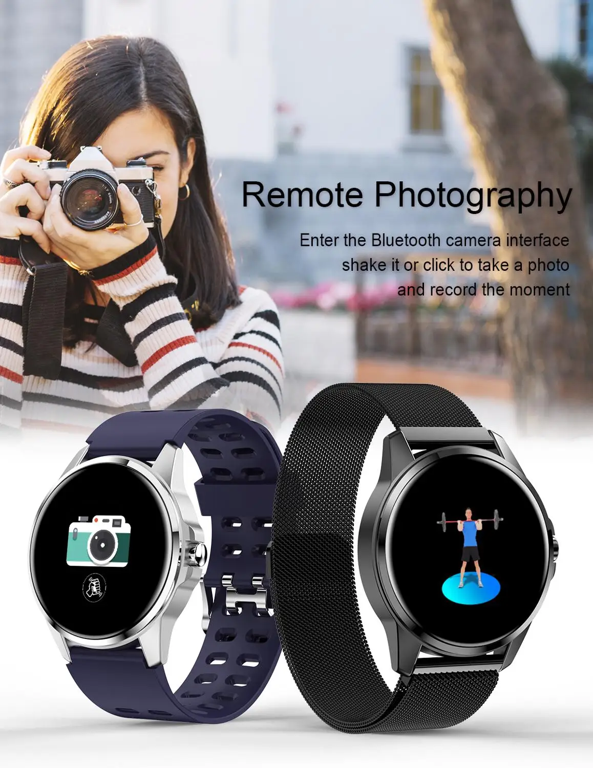 Metal strap R23 full touch screen smartwatch heart rate blood pressure stopwatch alarm clock for Android IOS girl Christmas gift
Metal strap R23 full touch screen smartwatch heart rate blood pressure stopwatch alarm clock for Android IOS girl Christmas gift