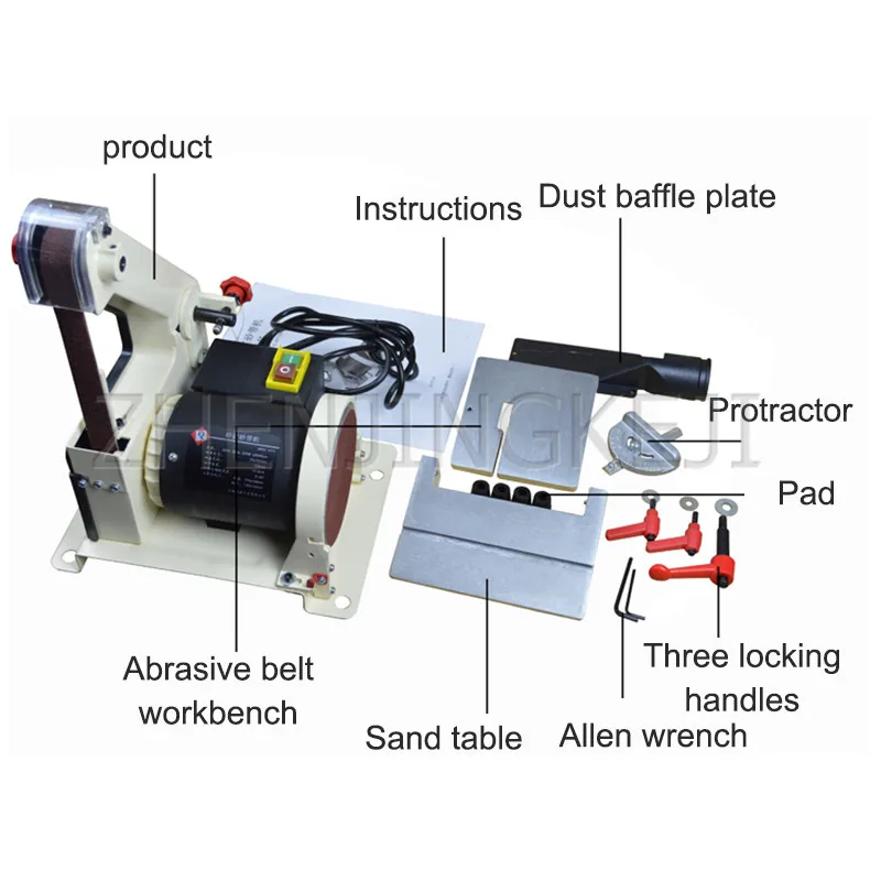 Desktop Abrasive Belt Machine Small Wire Drawing Machine Multifunction Electric Sharpener Woodworking Sanding Machine Polisher
Desktop Abrasive Belt Machine Small Wire Drawing Machine Multifunction Electric Sharpener Woodworking Sanding Machine Polisher