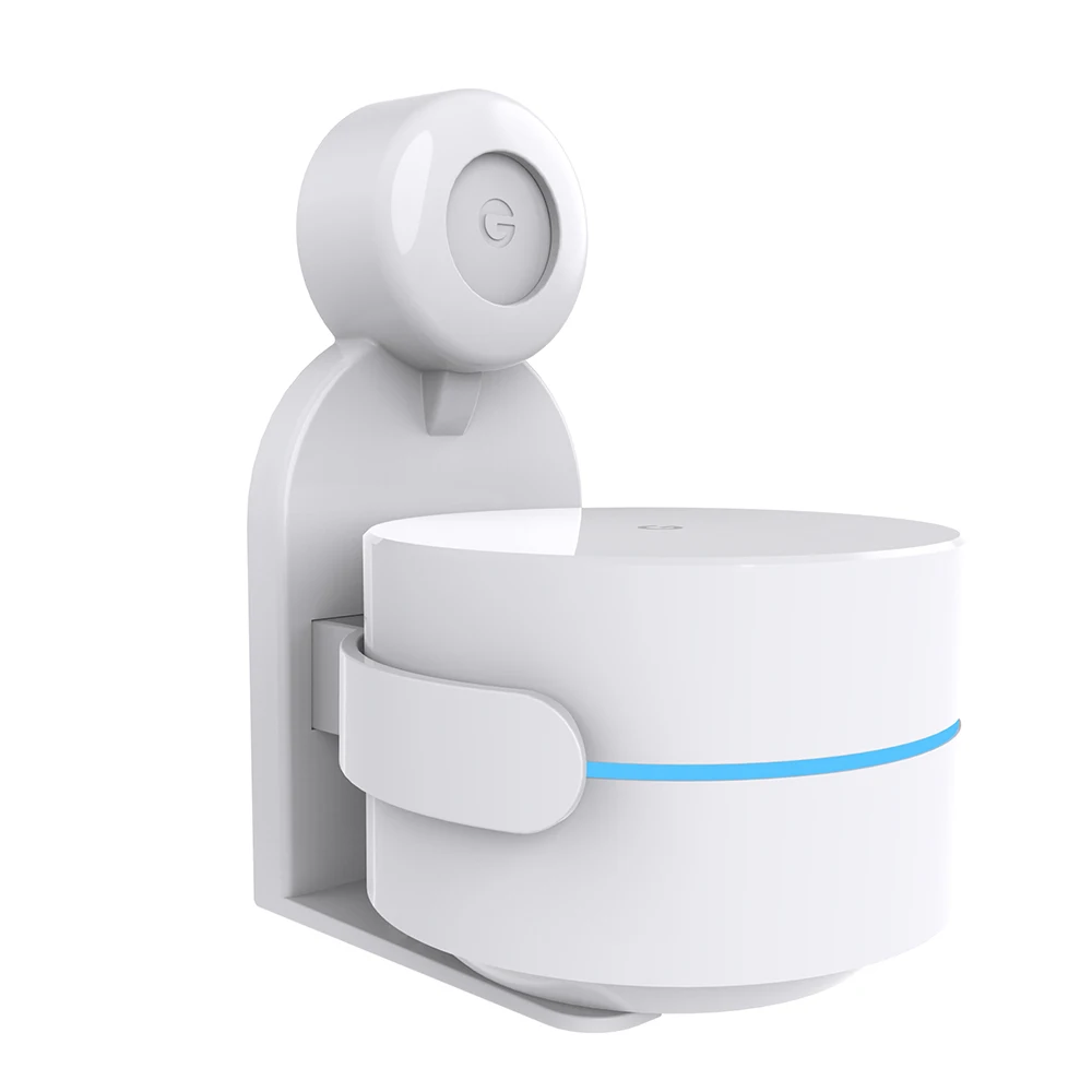 

Wall-mounted Router Bracket Easy Installation Nondestructive Signal Compatible with Google Wifi mesh 2020 Router White