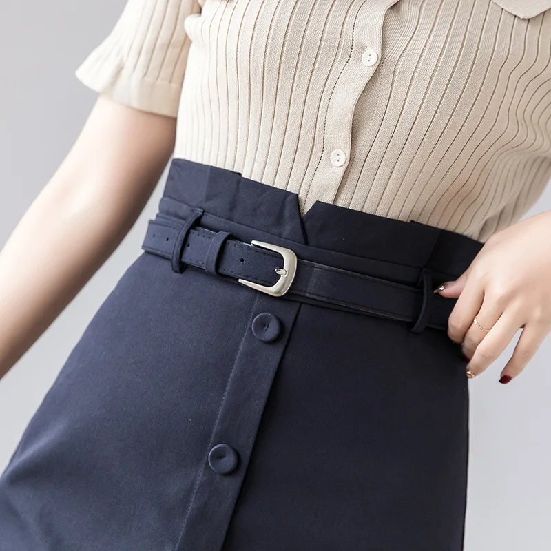 Women Office Work Wear Single Breasted Knee Length Skirts Womens Korean Style High Waist A-line Midi Skirt Straight Mujer Faldas
Women Office Work Wear Single Breasted Knee Length Skirts Womens Korean Style High Waist A-line Midi Skirt Straight Mujer Faldas