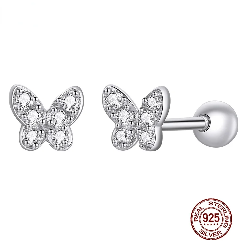 Real 925 Sterling Silver Spirit Butterfly Stud Earrings Animal Stud Earrings For Women Fashion Silver Jewelry CQE1116
Real 925 Sterling Silver Spirit Butterfly Stud Earrings Animal Stud Earrings For Women Fashion Silver Jewelry CQE1116