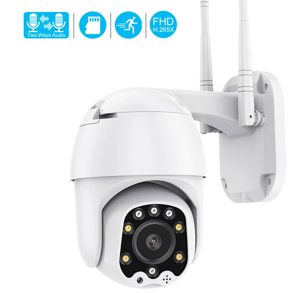Wi-Fi камера видеонаблюдения digicam 1080 P H.265 1920x1080 PTZ Max 128 ГБ Onvif видеоняни с поддержкой