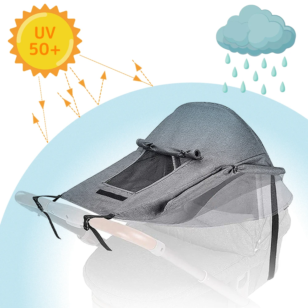 

Universal Pushchair Awning Baby Stroller Accessories UV Protection Sunshade Cover for Baby Prams Car Outdoo Windproof Waterproof