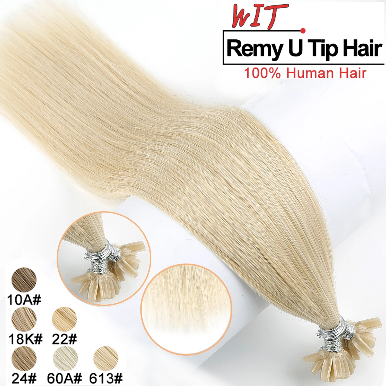 WIT U Tip Hair Extensions Invisible Real Human Hair 40g 50g Natural Blonde Straight Hair 16-28 inch Brazilian Hair
WIT U Tip Hair Extensions Invisible Real Human Hair 40g 50g Natural Blonde Straight Hair 16-28 inch Brazilian Hair