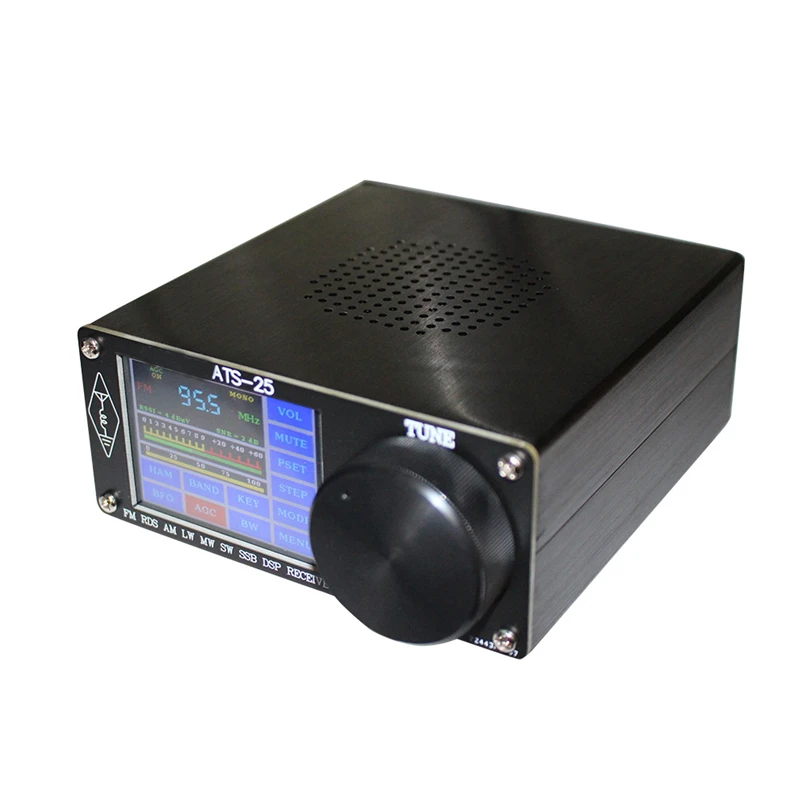 

ATS-25 Si4732 All-Band Radio Receiver FM LW(MW SW) SSB +2.4 Inch Touch LCD +Whip Antenna +Battery + USB Cable + Speaker