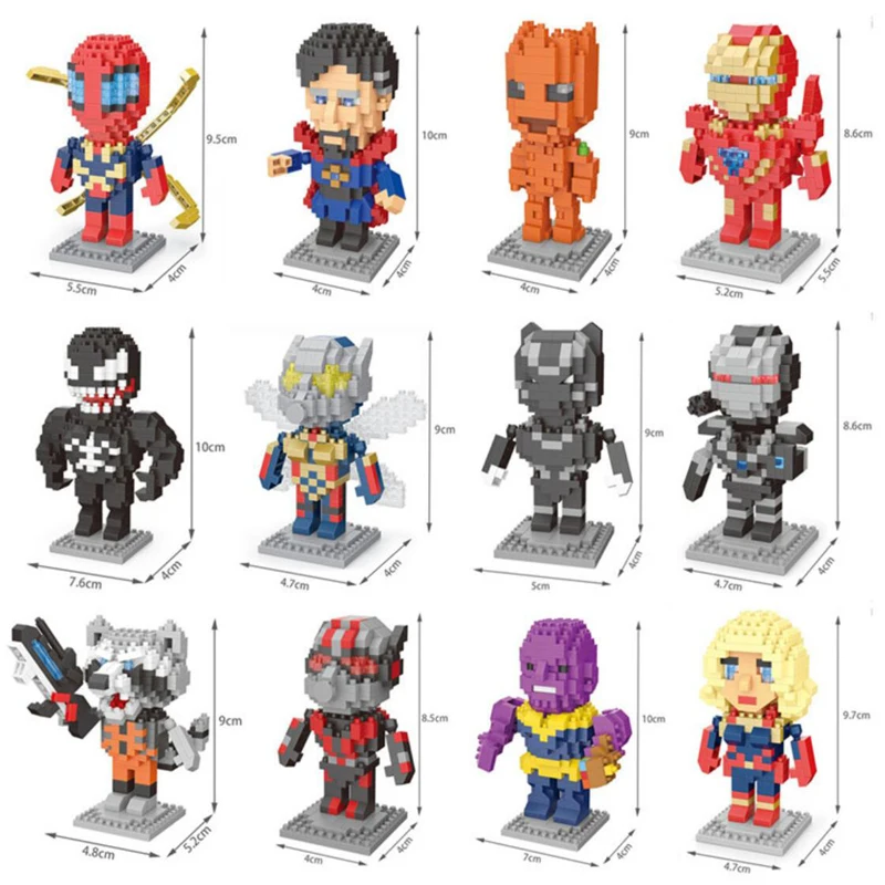Marvel Big Figures Building Block Super Hero Thanos Hulk Iron Spider Man Hulk Black Panther Croc Bane Venom Toys For Kids
Marvel Big Figures Building Block Super Hero Thanos Hulk Iron Spider Man Hulk Black Panther Croc Bane Venom Toys For Kids