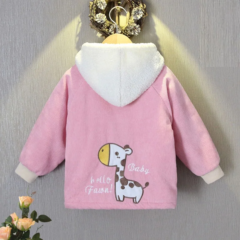 Winter Warm Thick Velvet Child Coat Baby Girls Jackets Embroidery Deer Windproof Children Outerwear Kids Outfits 1-9 Years Old
Winter Warm Thick Velvet Child Coat Baby Girls Jackets Embroidery Deer Windproof Children Outerwear Kids Outfits 1-9 Years Old