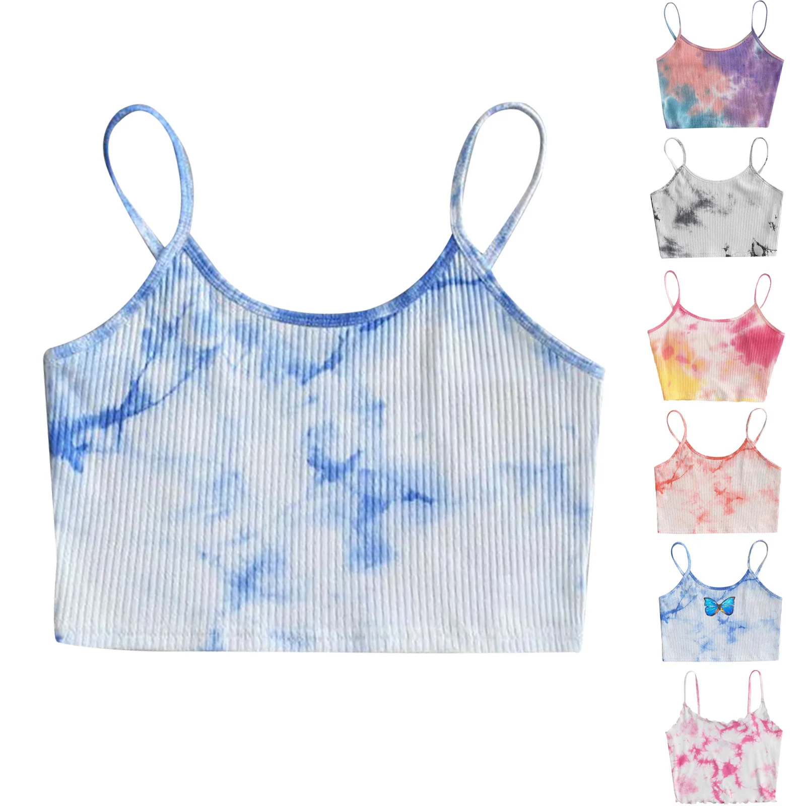 Tie Dye Print Sleeveless Crop Top Tee Tops Sexy Bodycon Ribbed Knitted Skinny Stretch Tank Top Vest Summer Camis Tanks
Tie Dye Print Sleeveless Crop Top Tee Tops Sexy Bodycon Ribbed Knitted Skinny Stretch Tank Top Vest Summer Camis Tanks