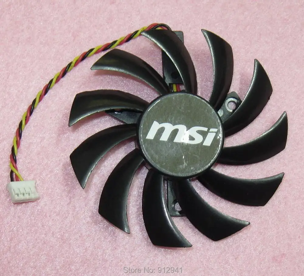 R131 POWER LOGIC PLD08010S12H 75 мм графика/видео карта вентилятор Замена 40 12 В 0.25A 3 провода 4Pin