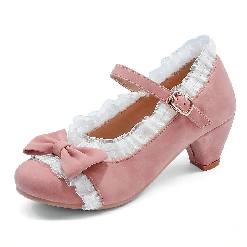 COOLULU 2020 New Women Mary Janes Pumps Lolita Shoes Square High Heel Closed Toe Ladies Pumps Shoes with Lace Bow Size 33-43
COOLULU 2020 New Women Mary Janes Pumps Lolita Shoes Square High Heel Closed Toe Ladies Pumps Shoes with Lace Bow Size 33-43