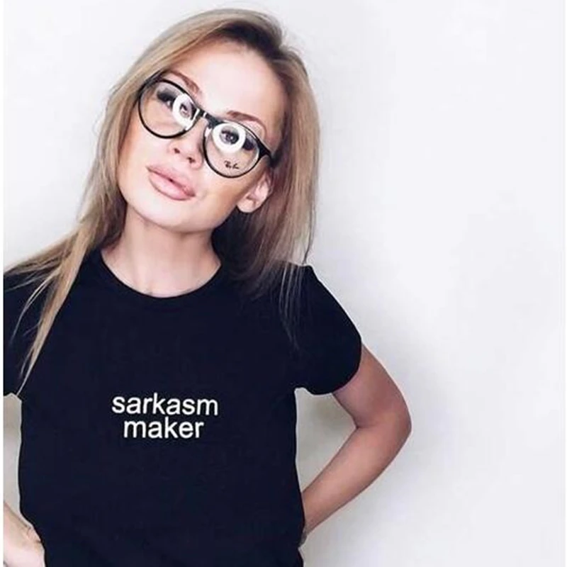 Sarkazm maker Women tshirt Cotton Casual Funny t shirt For Lady Girl Top Tee Hipster Tumblr Drop Ship
Sarkazm maker Women tshirt Cotton Casual Funny t shirt For Lady Girl Top Tee Hipster Tumblr Drop Ship