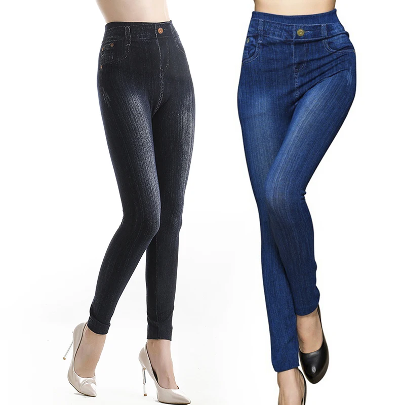 Woman Imitation Denim Legging Fashion Lady Ankle-length High Waist Legging Elastic Fitness Workout Slim Legging
Woman Imitation Denim Legging Fashion Lady Ankle-length High Waist Legging Elastic Fitness Workout Slim Legging