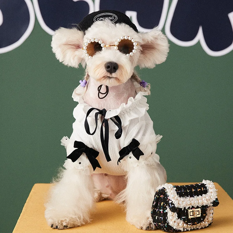 Кружевная футболка для щенков, йоркширское пальто для лапши, пальто, стильная одежда для домашних питомцев, одежда для маленьких собак, кост... 
Кружевная футболка для щенков, йоркширское пальто для лапши, пальто, стильная одежда для домашних питомцев, одежда для маленьких собак, кост...