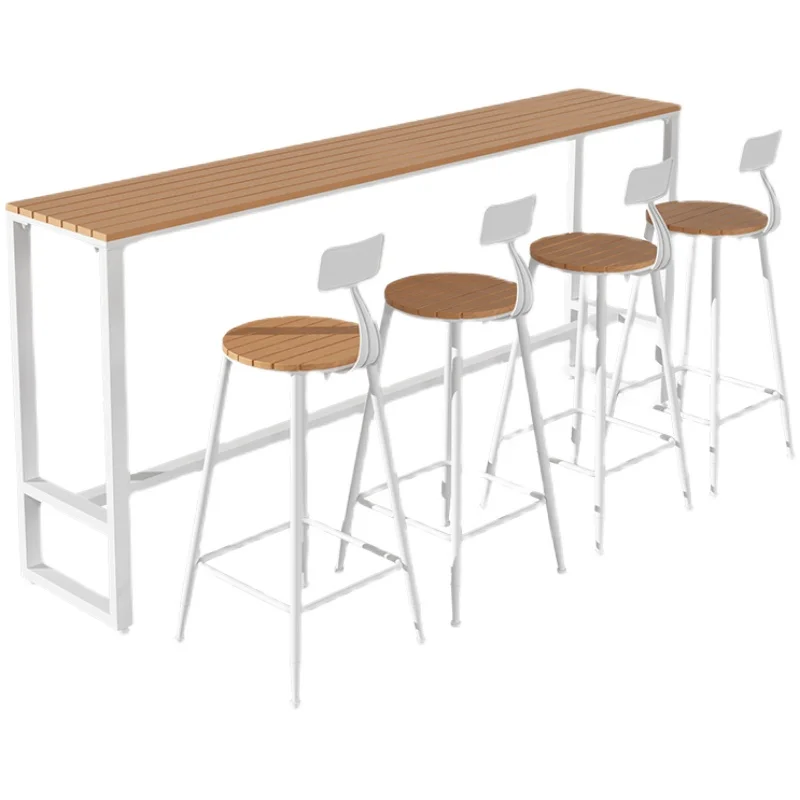Simple Outdoor Balcony Wrought Iron Plastic Wooden Table Coffee Shop Anti-Corrosion High Foot Against The Wall Bar Table
Simple Outdoor Balcony Wrought Iron Plastic Wooden Table Coffee Shop Anti-Corrosion High Foot Against The Wall Bar Table