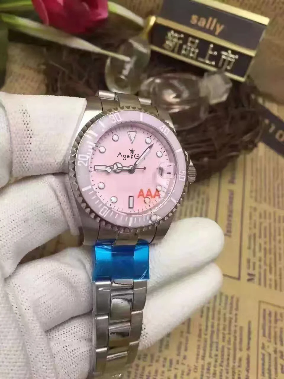 Classic New Women Automatic Mechanical Watches Rose Gold Pink Black Blue Ceramic Bezel Stainless Steel Sapphire Watch AAA+
Classic New Women Automatic Mechanical Watches Rose Gold Pink Black Blue Ceramic Bezel Stainless Steel Sapphire Watch AAA+