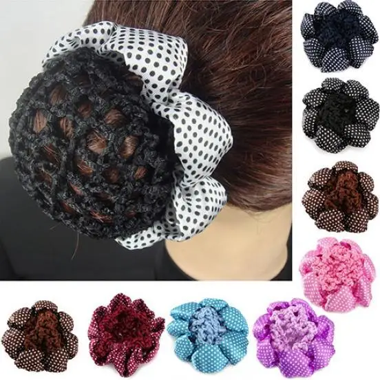 Satin Fabric Lace Hair Net Crochet Head Flower Dance Ballet Headband Hairnet Dot Printing Rubber Band Fashion Hair Accessories
Satin Fabric Lace Hair Net Crochet Head Flower Dance Ballet Headband Hairnet Dot Printing Rubber Band Fashion Hair Accessories