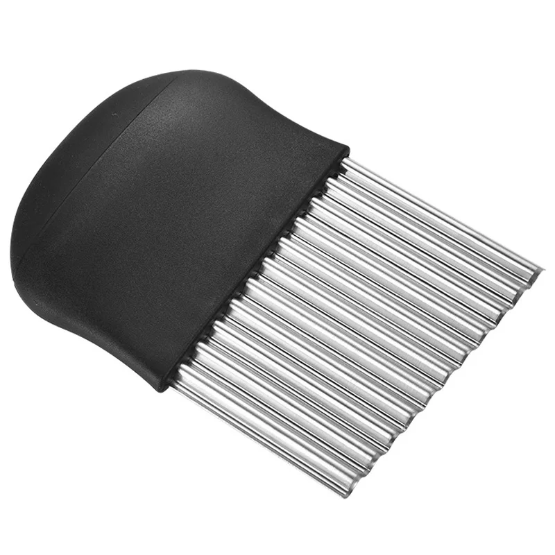 Stainless Steel Potato Chip Slicer Dough Vegetable Fruit Crinkle Wavy Slicer Knife Potato Cutter Chopper French Fry Maker
Stainless Steel Potato Chip Slicer Dough Vegetable Fruit Crinkle Wavy Slicer Knife Potato Cutter Chopper French Fry Maker
