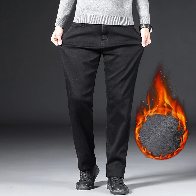 Winter Jeans Men jeans Black straight Stretch Thick Velvet Pants Warm Jeans Casual Fleece Trousers Male Plus Size men clothing
Winter Jeans Men jeans Black straight Stretch Thick Velvet Pants Warm Jeans Casual Fleece Trousers Male Plus Size men clothing