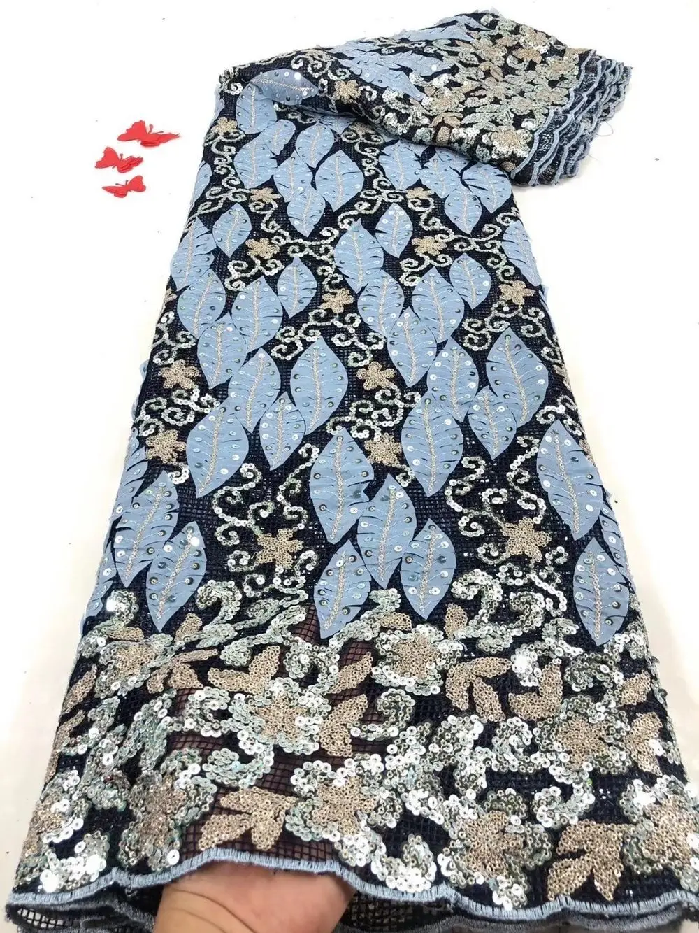 Latest African Mesh Material Women's French Net Lace Fabric For Party PAN494 (5Yards/Lot)
Latest African Mesh Material Women's French Net Lace Fabric For Party PAN494 (5Yards/Lot)
