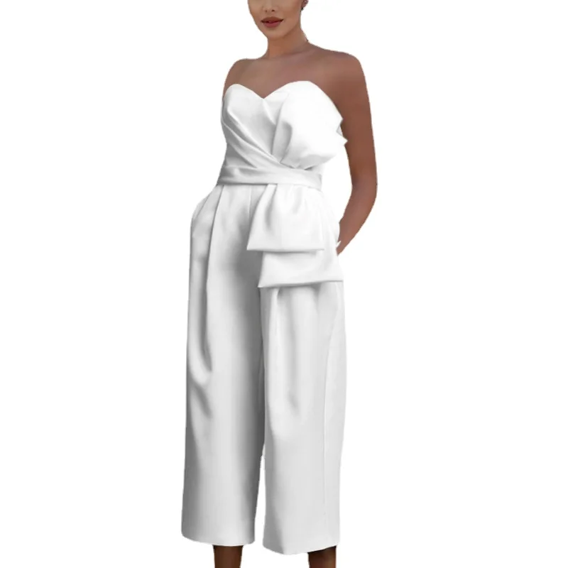 Women Jumpsuit Sleeveless High Waist Wide Leg Bow Tube Tops Summer Fashion Female Female Plus Size Playsuits Rompers One Piece
Women Jumpsuit Sleeveless High Waist Wide Leg Bow Tube Tops Summer Fashion Female Female Plus Size Playsuits Rompers One Piece