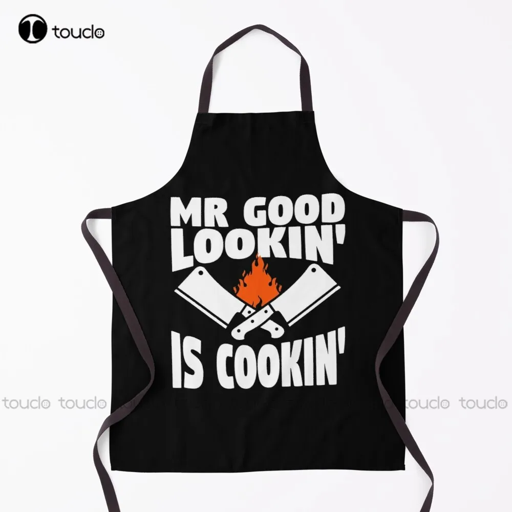 

Mr Good Looking Is Cooking Novelty Apron White Apron Personalized Custom Cooking Aprons Garden Kitchen Household Cleaning New