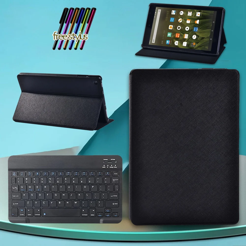 Tablet Case for Amazon Fire HD 8/HD 8 Plus/Fire HD 8 (6th 7th 8th Gen) Leather Stand Cover Case + Wireless Bluetooth Keyboard
Tablet Case for Amazon Fire HD 8/HD 8 Plus/Fire HD 8 (6th 7th 8th Gen) Leather Stand Cover Case + Wireless Bluetooth Keyboard