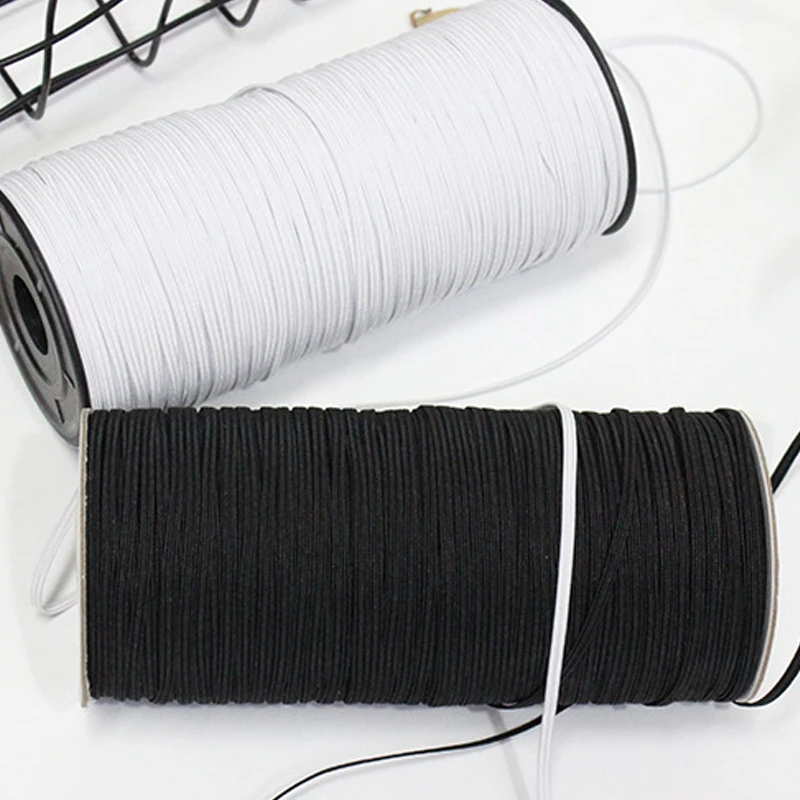 1 Roll Elastic Stretchy Bands Flat Cord for Waist Sewing Clothing Trousers Lingerie Black | Дом и сад