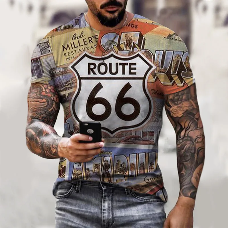 Новинка 2021, модная удобная футболка Route 66 с 3d принтом, летняя Горячая Распродажа, красивая Мужская Уличная Повседневная модная футболка
Новинка 2021, модная удобная футболка Route 66 с 3d принтом, летняя Горячая Распродажа, красивая Мужская Уличная Повседневная модная футболка