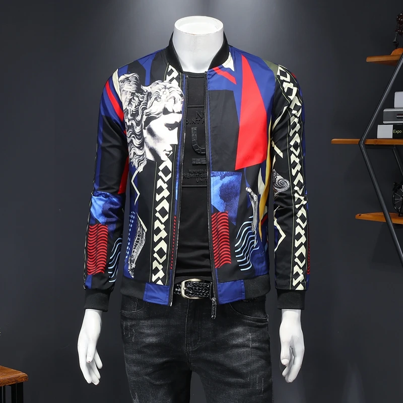 Print 2019 Luxury Jackets Men Autumn Fashion Bomber Jacket Casual Slim Fit Men's Coat Streetwear Social Outwear Top Clothing
Print 2019 Luxury Jackets Men Autumn Fashion Bomber Jacket Casual Slim Fit Men's Coat Streetwear Social Outwear Top Clothing